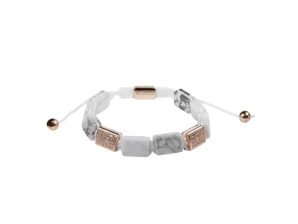 Dámský náramek shamballa z howlitu