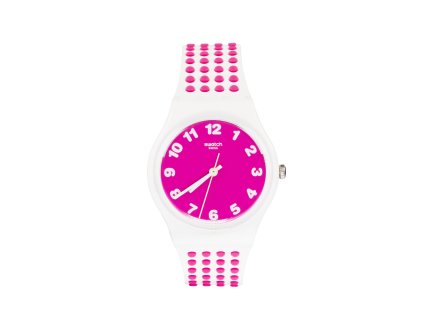 Dámské hodinky značky SWATCH s barvou fuchsie