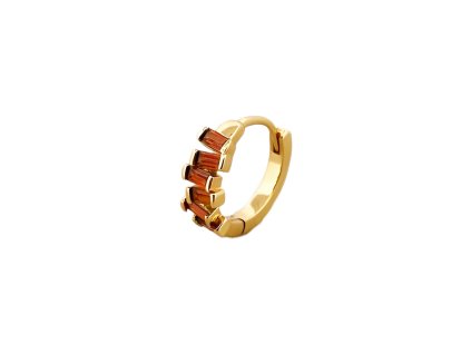 Dámské náušnice Garnet Hoop