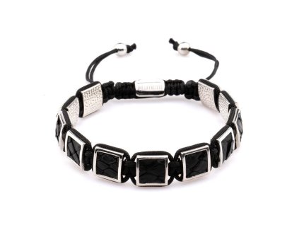 Luxusní pánský trendy shamballa náramek z oceli