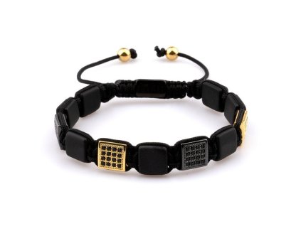 Zdobný trendy náramek z chirurgické oceli se zirkony