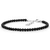 Elegantní trendy náramek z černého spinelu se stříbrným zapínám