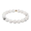Jedinečný náramek z howlitu s pozlacenou kuličkou