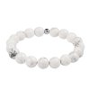 Jedinečný náramek z howlitu se stříbrnou kuličkou
