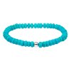 Pánský náramek z tyrkysu se stříbrnou kuličkou