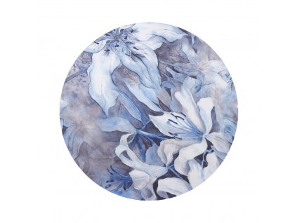 hedvábí modré květy katrin aqua