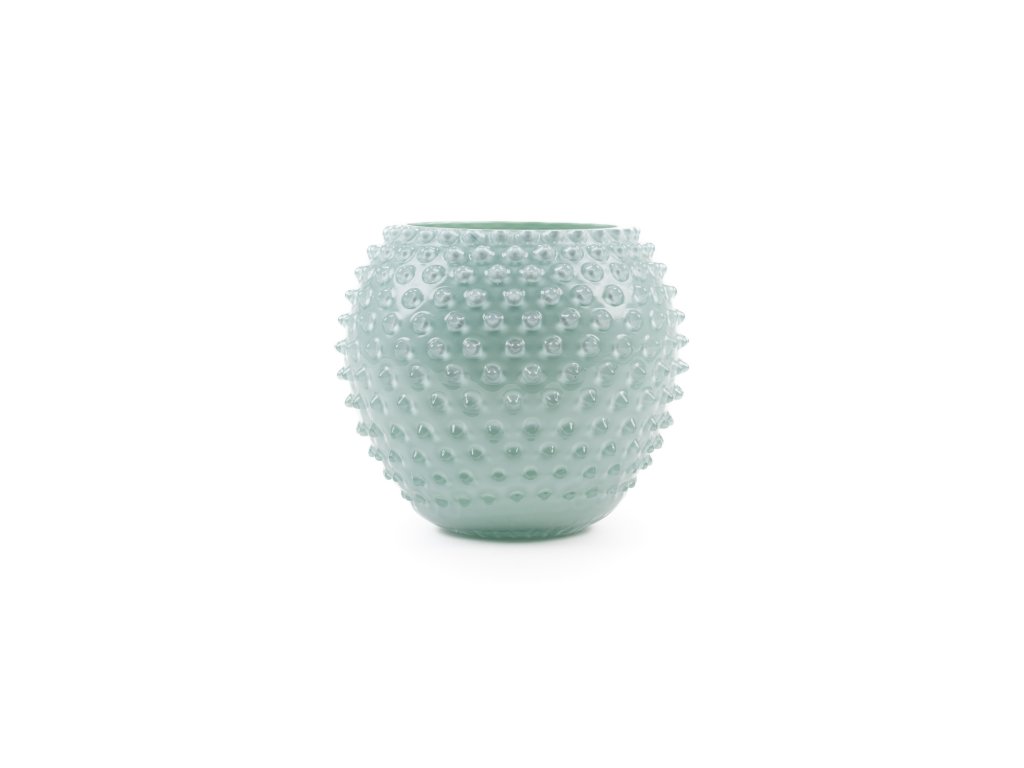 5666 3 hobnail globe vase 18 cm scandi mint