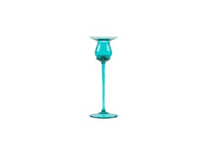 2542 tulipan candle holder 20 cm turquoise