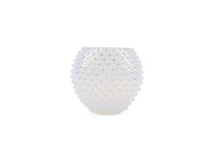 5514 1 opaline hobnail globe vase 18 cm creamy white