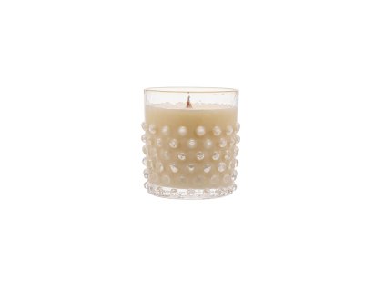 5774 1 hobnail candle crystal with raspberry