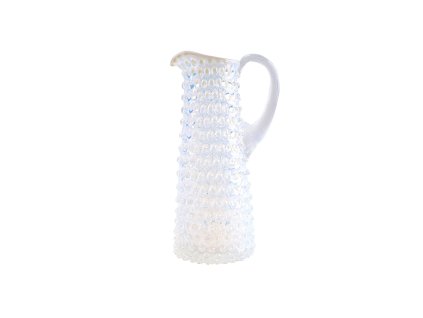 5801 1 opaline eiffel hobnail jug 1l creamy white