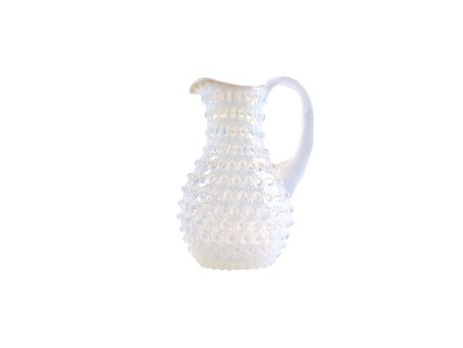 5855 1 opaline paris hobnail jug 1 25l creamy white