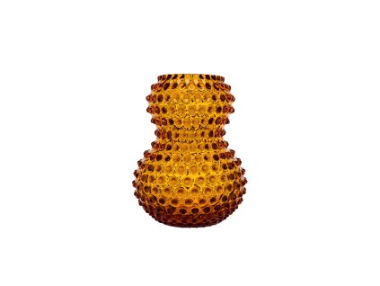 6524 hobnail birdie tall vase 20 cm amber