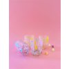 3363 3 big confetti tumbler 250 ml rosa yellow tyrkys blue green