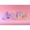 3363 6 big confetti tumbler 250 ml rosa yellow tyrkys blue green