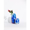 5487 4 meadows vase 26 cm scandi mint with blue rose