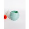 5666 8 hobnail globe vase 18 cm scandi mint