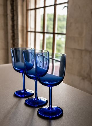 GIVEAWAY ✨ Win a pair of royal blue Squeeze Wine Glasses, originally created for our Glass in Bloom installation at...