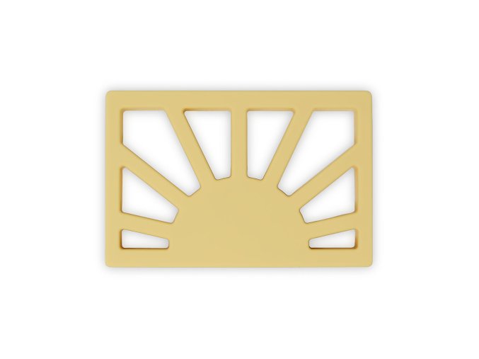 Mushie silikonove hryzatko SUN MutedYellow