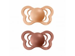 BIBS Couture cumlik z prirodneho kaucuku 2ks PeachWoodchuck