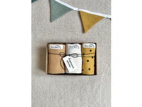 Krabička s plínečkami 3ks *MUSTARD*