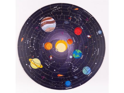 Solar System Circular Floor Puzzle 800x800