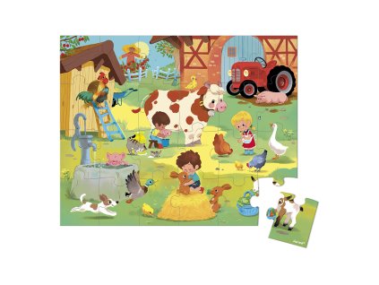 J02603 Janod Puzzle Den na farme 02