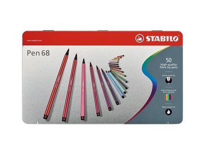 stabilo pen 68 50 ks kovove pouzdro