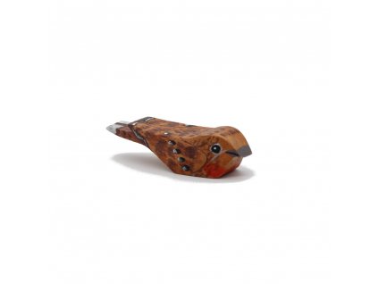 Fiery necked Nightjar Wooden Bird v2