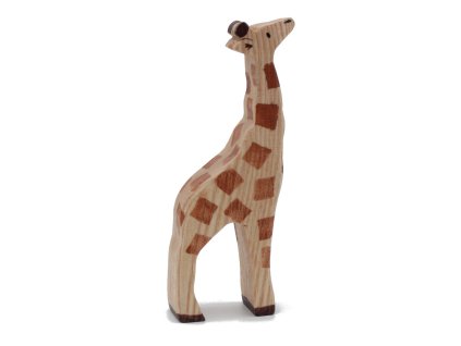 Giraffe Standing Wooden Figure