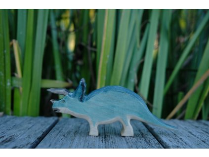 HolzWald Triceratops modrý
