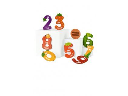 MiDeer Magnetická čísla s designem ovoce a zeleniny