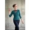 Tmavě zelený top Pirueta s 3/4 rukávem