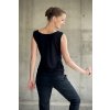 Černý top Pirueta bez rukávů