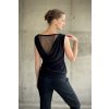 Černý top Pirueta bez rukávů