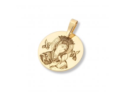Zlatý okruhly medailon Matka ustavičnej pomoci