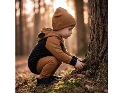 MIKINA  "ZÁDA V CAJKU" - HNĚDÁ