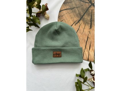 ŽEBROVANÁ ČEPICE - MINT