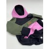 MIKINA "ZÁDA V CAJKU" S KAPSIČKOU- KHAKI/BABY PINK