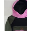 MIKINA "ZÁDA V CAJKU" S KAPSIČKOU- KHAKI/BABY PINK