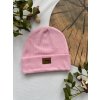 ŽEBROVANÁ ČEPICE -BABY PINK