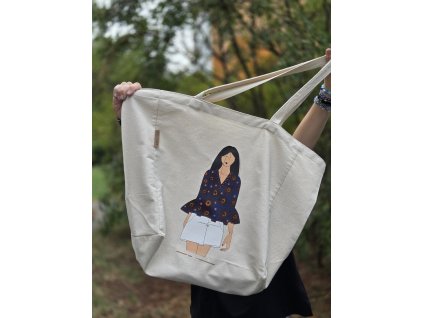 Plátěná taška s potiskem bez podšívky
