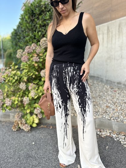 Vzorovaný set maxi košile a kalhot