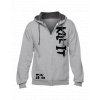 kill it gray zip up hoodie with black lettering