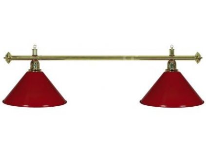 Kulečníková lampa GOLD 2, červené širmy