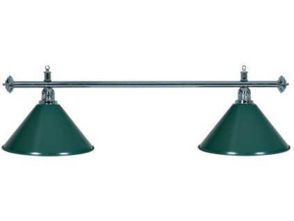 Kulečníková lampa SILVER 2, zelené širmy
