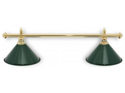 Kulečníková lampa GOLD 2, zelené širmy