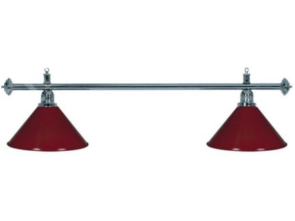 Kulečníková lampa SILVER 2, červené širmy