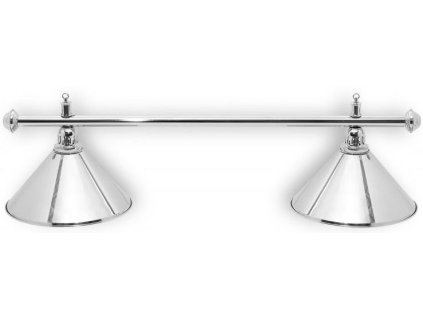 Kulečníková lampa SILVER 2, stříbrné širmy