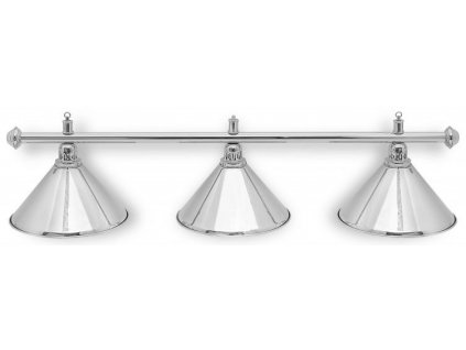 Kulečníková lampa SILVER 3, stříbrné širmy